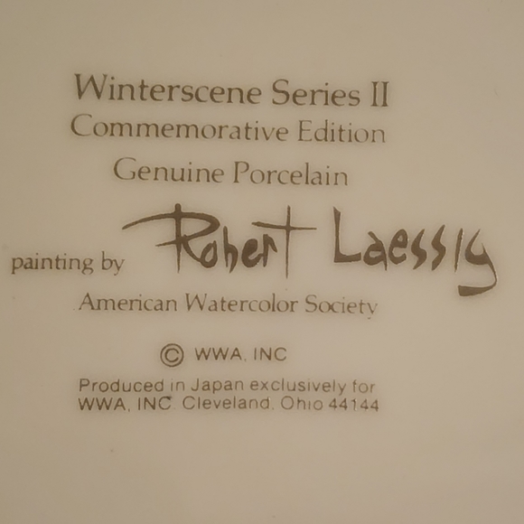 Winter scene series two commemorative edition by Robert Lassig.  Mcpl3 - Picture 2 of 2